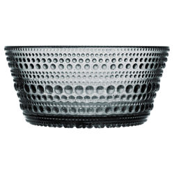 Iittala Kastehelmi Glass Bowl Grey